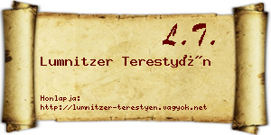 Lumnitzer Terestyén névjegykártya